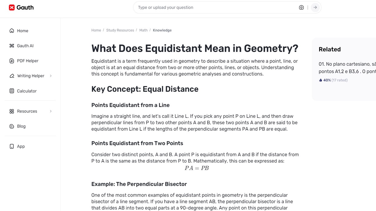 Mastering Geometric Proofs: How Gauth Helps Solve Equidistant Point Problems